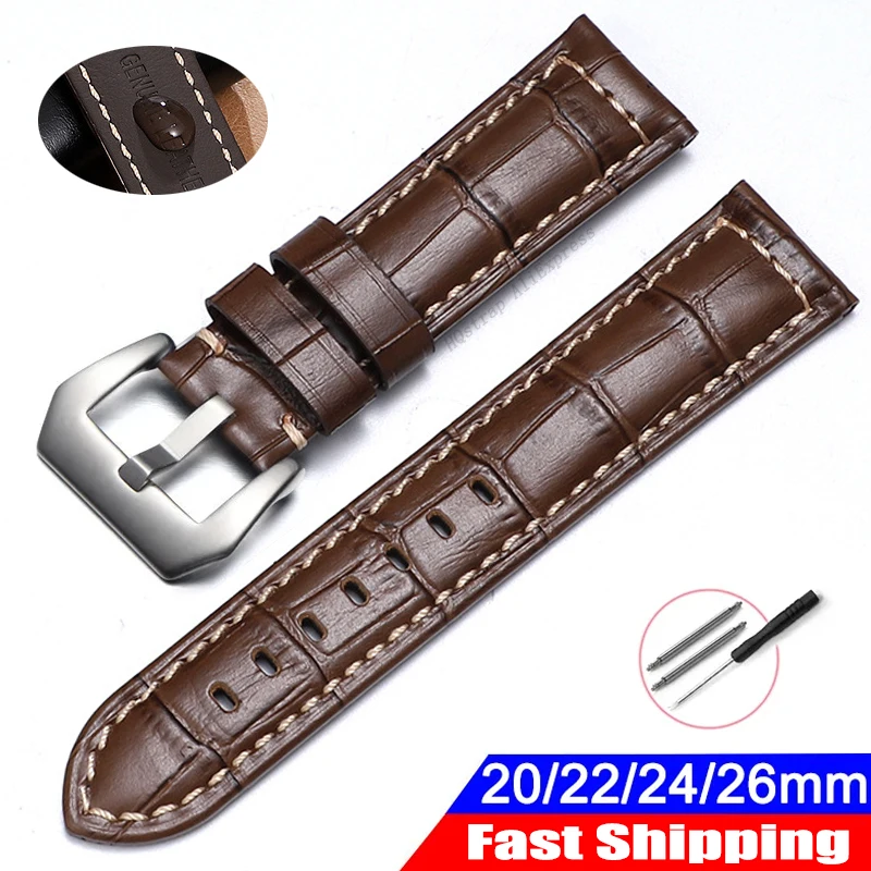 Luxury Watch Panerai - Leather Universal Replacement Strap for Panerai