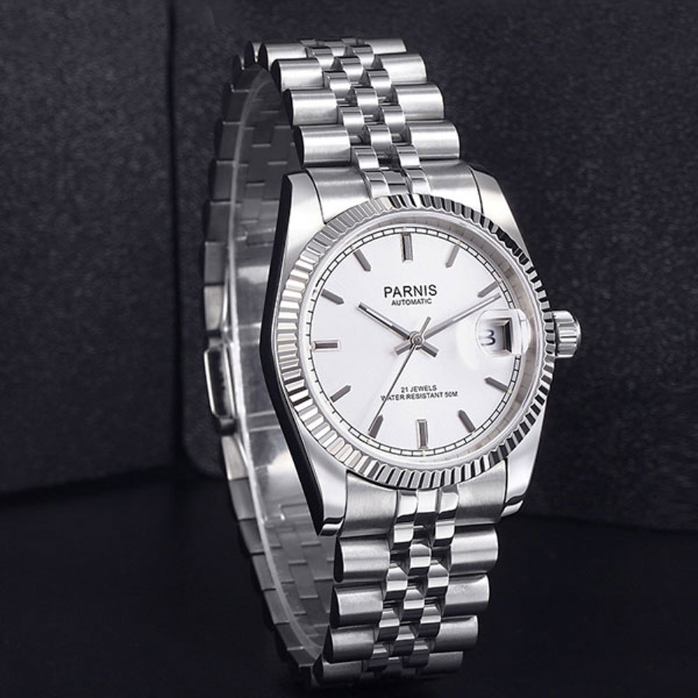 Parnis 36mm Mens Automatic Wat - огляд і ціна Luxury Watch Gold And Black