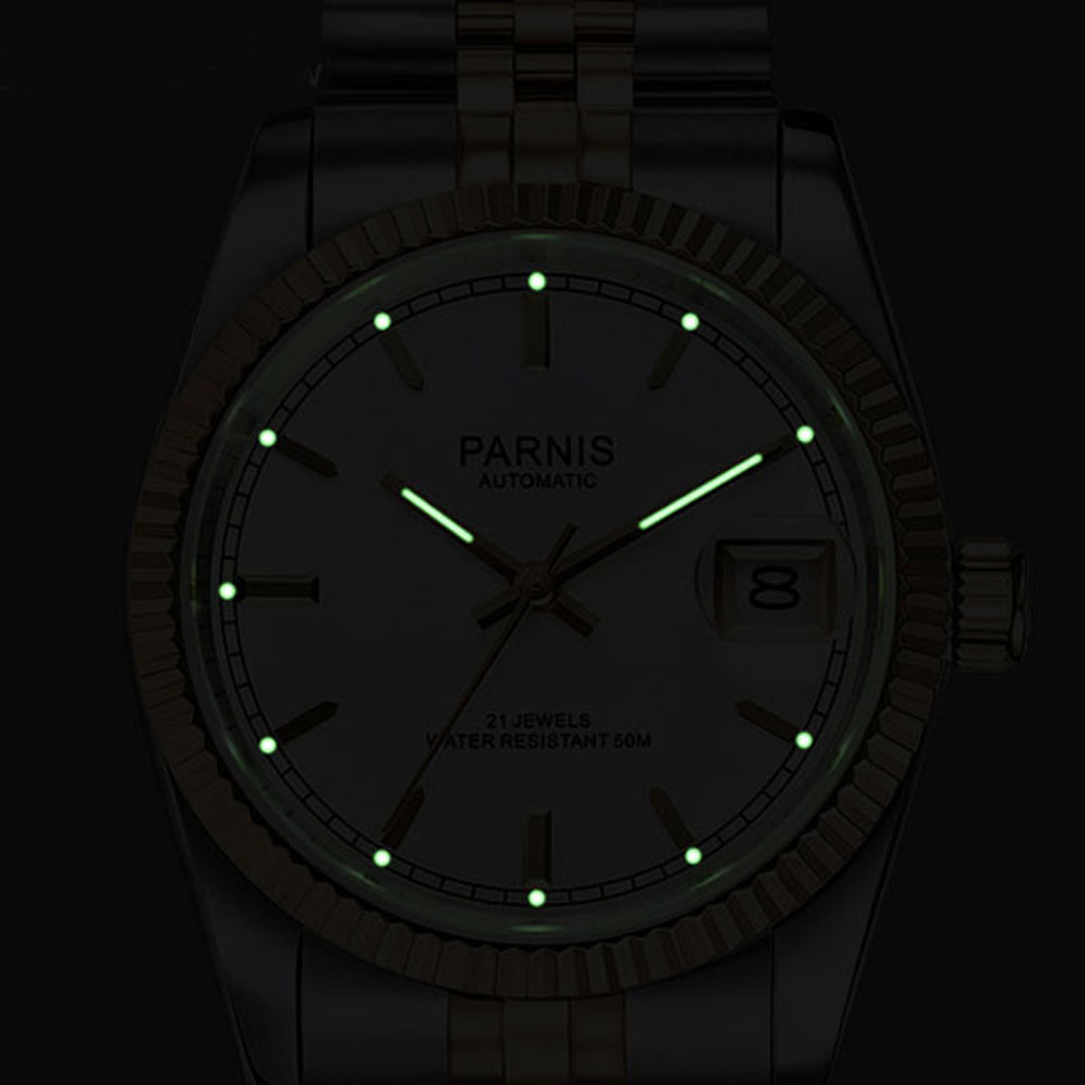 Parnis 36mm Mens Automatic Wat - огляд і ціна Luxury Watch Gold And Black