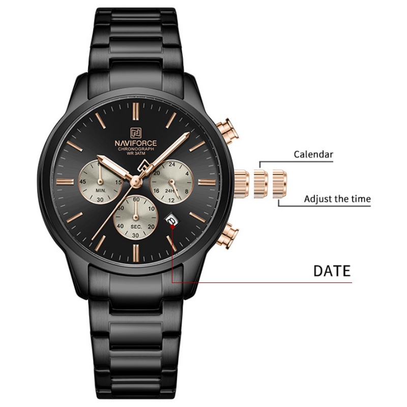 NAVIFORCE Men Quartz Chronogra - огляд і ціна Luxury Watch Strap