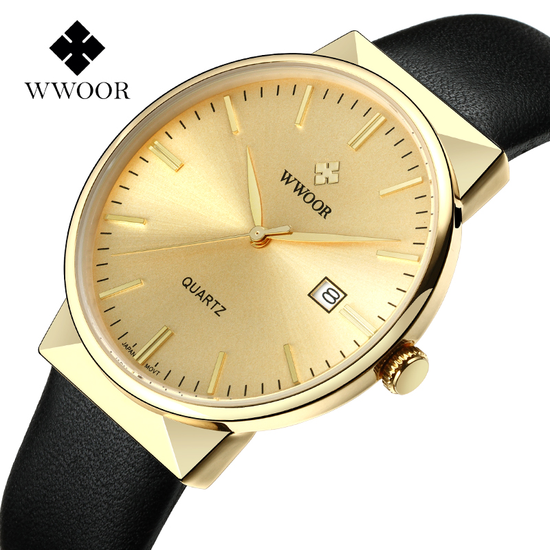 WWOOR Men's Watches Top Brand  - огляд і ціна Luxury Watch Gold And Black
