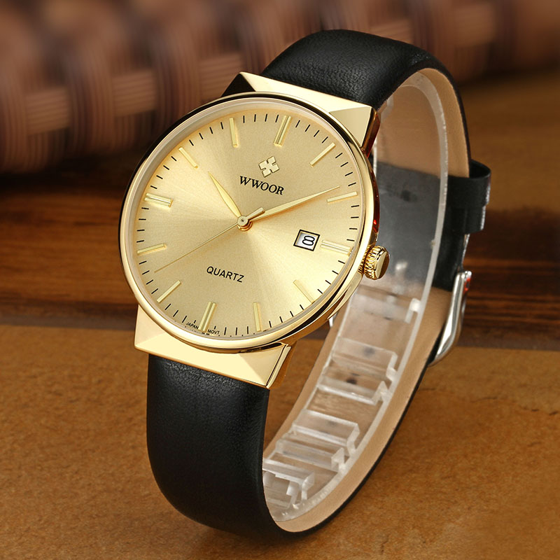 WWOOR Men's Watches Top Brand  - огляд і ціна Luxury Watch Gold And Black
