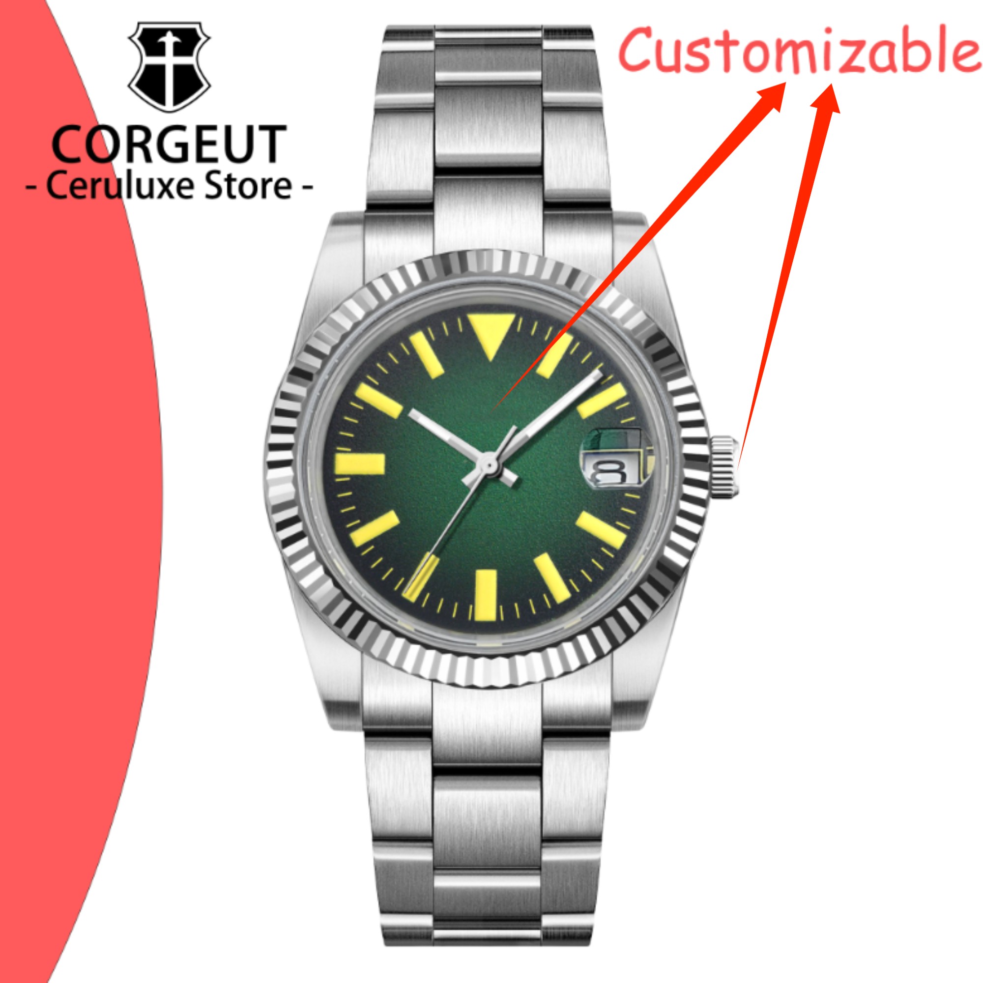 Custom Logo 36/39mm New NH35 A - огляд і ціна Luxury Watch Logos