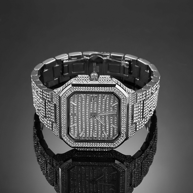 Hip Hop Mens Date Quartz Watch - огляд і ціна Luxury Watch Gold And Black