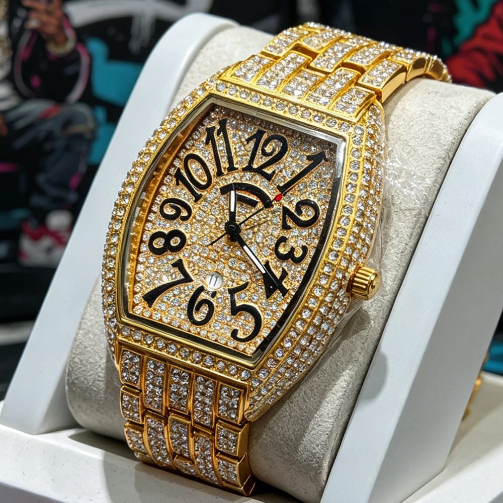 Tonneau NO Logo Full Diamond H - огляд і ціна Luxury Watch Brands Logo