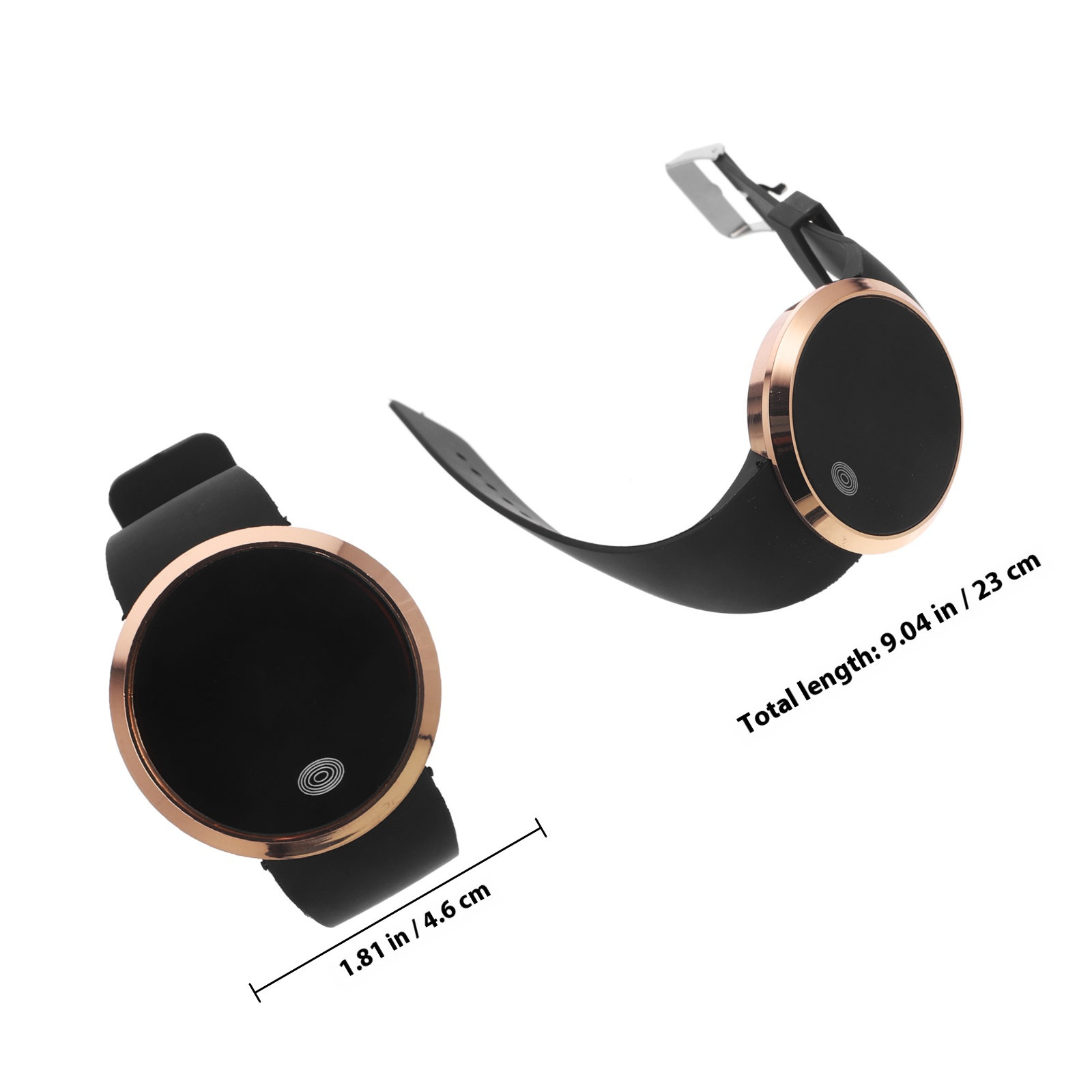 Men Women LED Alloy Wristbands - огляд і ціна Luxury Watch Gold And Black