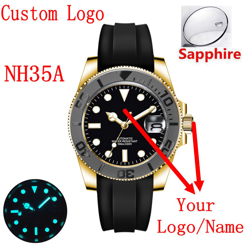 Custom logo 40mLuxury NH35/ Mi - огляд і ціна Luxury Watch Logos