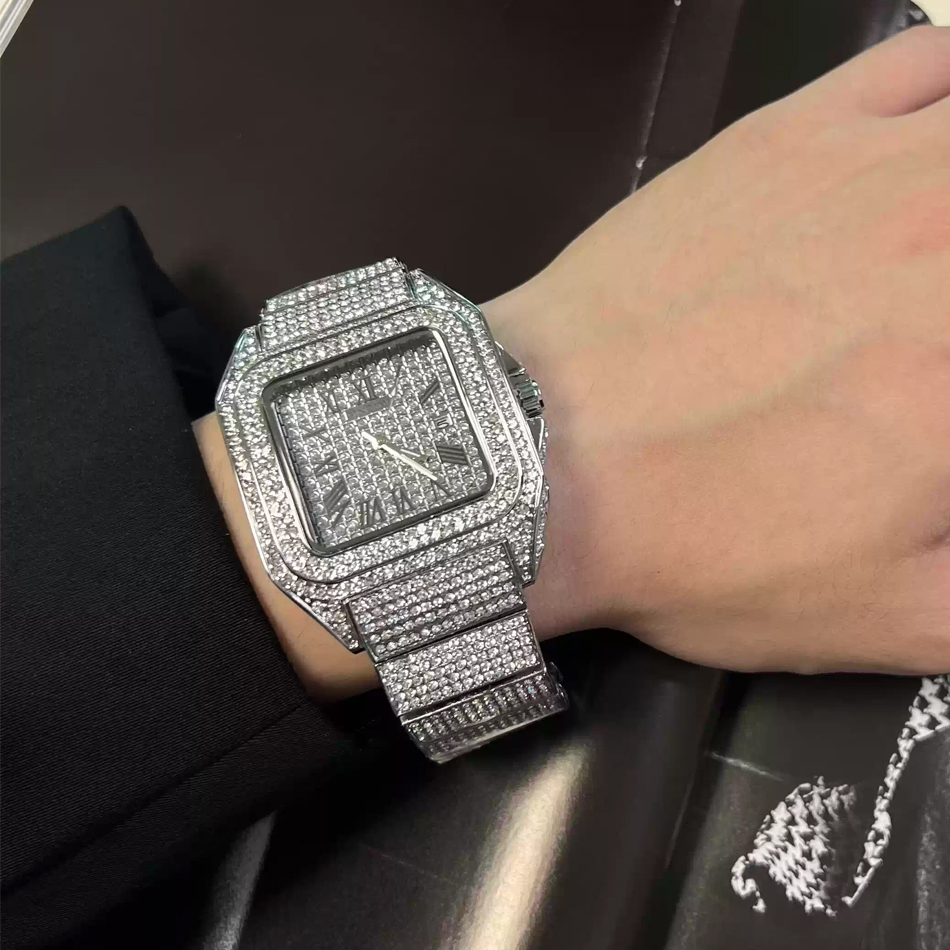 Gold or Black Watch Ice Out Sq - огляд і ціна Luxury Watch Gold And Black