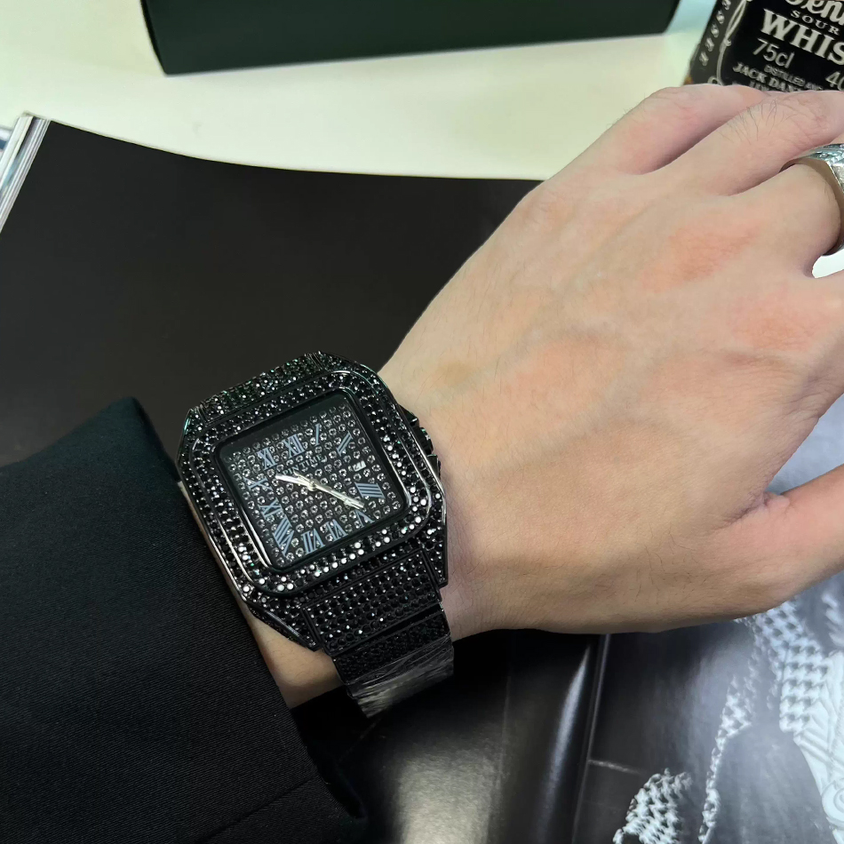Gold or Black Watch Ice Out Sq - огляд і ціна Luxury Watch Gold And Black